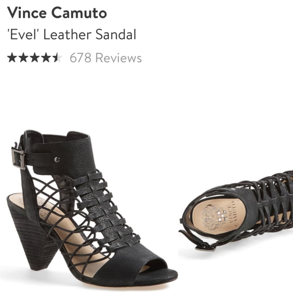 Vince Camuto Leather Heeled Sandal 9.5